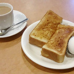 美辞麗句 - モーニングセット　バタートースト
