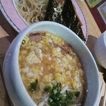 ７福神 - 68月限定の森町つけめん・・・甘いとうもろこし（甘々娘？）の塩味
