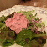 レストラン雪河亭 - 「ロシア料理セット」のロシア風サラダ（ビーツ）