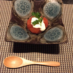 和食 春名 - 7月つきだし、トマト豆腐
