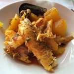 La Vieille Auberge  - 魚介にスープをかけて(*^_^*)