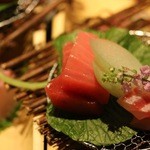 嵯峨沢館 - お刺身　2015年7月
