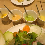 ハタケカフェ - サラダのドレッシング4種
