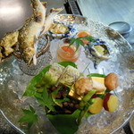 しのはら - 仁淀川産天然鮎・イカのすり身天・白バイガイ・サツマイモ甘露煮・蒸し玉子・タコ柔らか煮