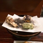 天源・天ぷら専門店 - なす、いんげん、舞茸