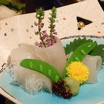 KAKIYA シェル＆シュリンプ - 長崎県産剣先イカ造り￥７８０☆♪