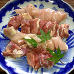 山の民 つづら - 昼定食(二人前)。福岡産の地鶏。なんとも味わい深い