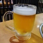 もつ料理 幸 - まずは生ビールで乾杯！