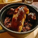 a table - 鰻のマトロート　フォアグラのポワレ