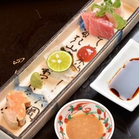 本マグロ あん肝 マコガレイ 穴子の焼霜造り