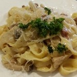 一六珈琲店 - 牛肉とポルチーニ茸のクリームパスタ 1658円