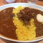 AYUMUNYA - あいがけ大盛りスジトッピング