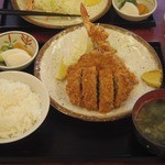 巣鴨ときわ食堂 庚申塚店 - ミックスフライ定食（2015.7）