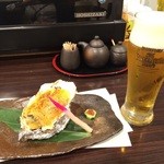 馳走屋 はなび - 牡蠣の西京焼きとビール