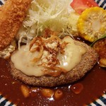 松阪牛ハンバーグ専門店ガーベラ - ﾊﾝﾊﾞ-ｸﾞ&魚ﾌﾗｲ定食