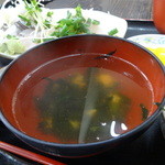 ゆうき食堂 - 刺身2点盛り定食の椀