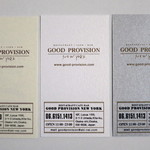 GOOD PROVISION NEWYORK - ショップカード3種類