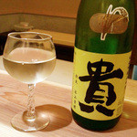 竹ざき - 貴　純米吟醸山田錦50(山口県)  900円+税。