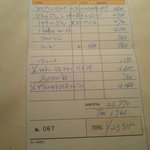 ラシェット・ブランシュ - 日本語による会計伝票。