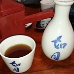 出石皿そば 如月 - そば湯