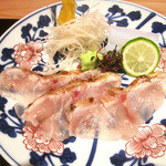 竹ざき - 【4】造り：甘鯛炙り、ヤリイカ