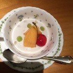 日本料理 幸庵 - タピオカココナツゼリー　旦那さん用は夕張メロン乗せ