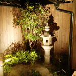 竹ざき - ライトアップされた坪庭