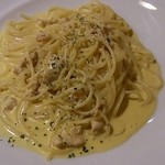 CHIARO - 「本日のパスタランチＢ」（1,180円）のパスタ「鶏ミンチのカボチャクリームソース」