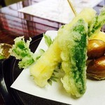 野の花焼山荘 - てんぷら