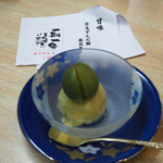 寿し鐵 おおしお - デザート
      
      青梅蜜煮シャーベット