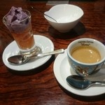 FERRAGOSTO - エスプレッソと、ブルーベリーと西瓜のジェラート。