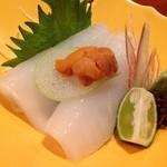 和彩弥 嶋川 - H.26.07.08.夜 長崎県産 剣いかお造り 1,404円