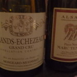 レストラン ラ フィネス - ワインはこちら　Domaine Mougead Mugeret 2009
      Grand crue Grabd Echezeaux
      とテンペ