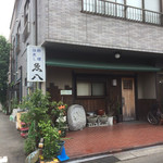 魚八 - 昼間は暖簾があったりなかったり
      車は店の前に1台なら停められそうです。