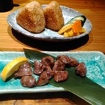 Namakura Sakae - 砂肝と焼おにぎり