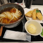 極浄うどん うだま - 2015.7とり天ひやかけとろ玉天トッピング