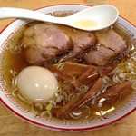 中華そば さとう - 中華そば 中（600円）＋玉子（100円）＋チャーシュー（200円）