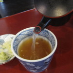 水府そば　大和屋 - 「そば湯」は薄っすら濁るﾓﾉ。