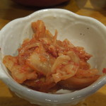 ゆであげスパゲティ パスタ - 無料トッピングのキムチ