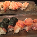 えんどう寿司 - 赤貝と海老