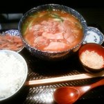 ちょぼや - ランチの肉ぎつねカレーうどんセット（950円）です