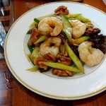 漂香茶館 - 養生ランチコース　エビとクルミの炒め物