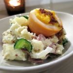 おだいどこ ブルーキャット - ポテサラ自家製くんせい卵のせ