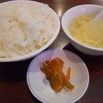 福福餃子房 - ライス＆スープ＆漬物