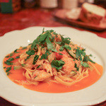 トラットリア・リョウゴク - ズワイガニとズッキーニのタリアテッレ☆