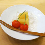 味 ふくしま - 桃のコンポート佐藤錦(2015/7月撮影)