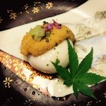 しのはら - （2015.7）胡麻豆腐 赤雲丹のせ