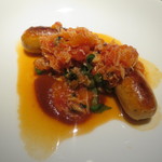 カゲロウ - ズワイガニと海老のサルシッチャ、ポモドーロ