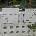 海辺の途中 - 駐車場からの案内図