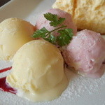 海辺の途中 - いちご、バニラアイス